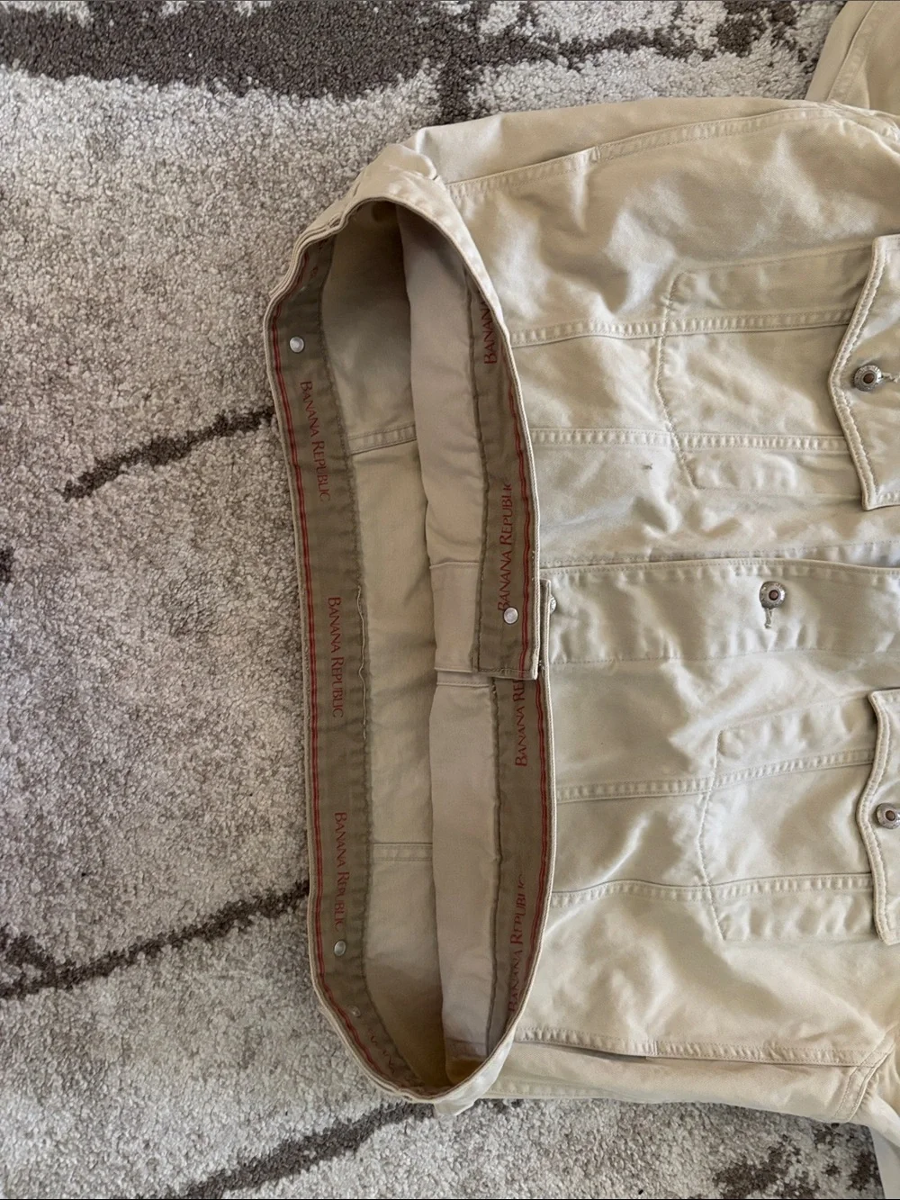 Vintage Banana Republic - Men's Tan Cotton Denim Relaxed Jacket Size XL